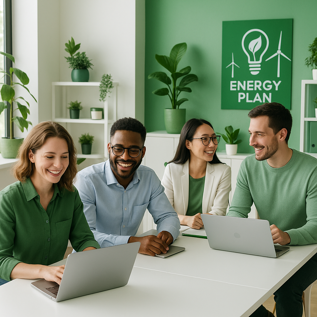 20251101 0231 eco friendly office collaboration simple compose 01k8y2tvb3eqgvwke93mwb9gd1