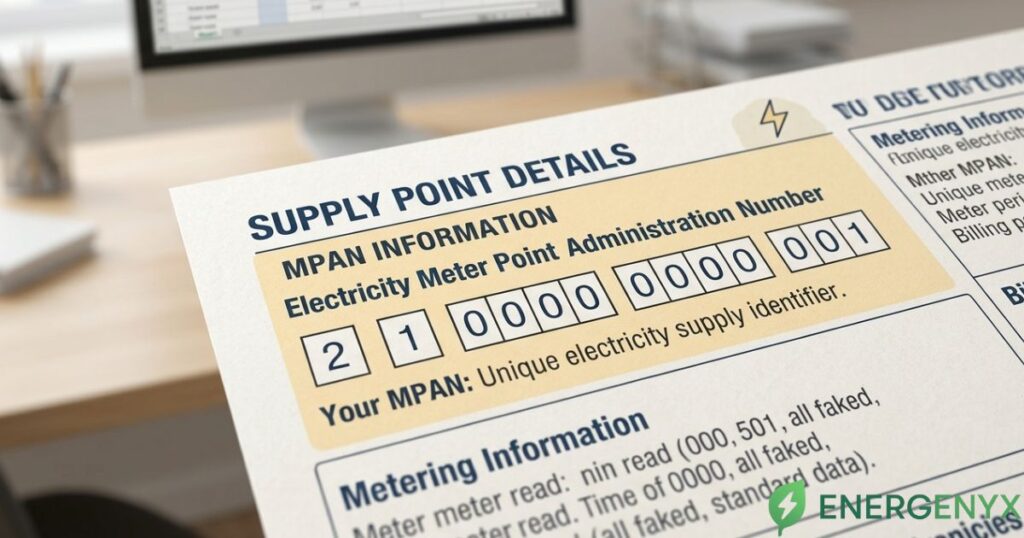 MPAN number on a business electricity bill