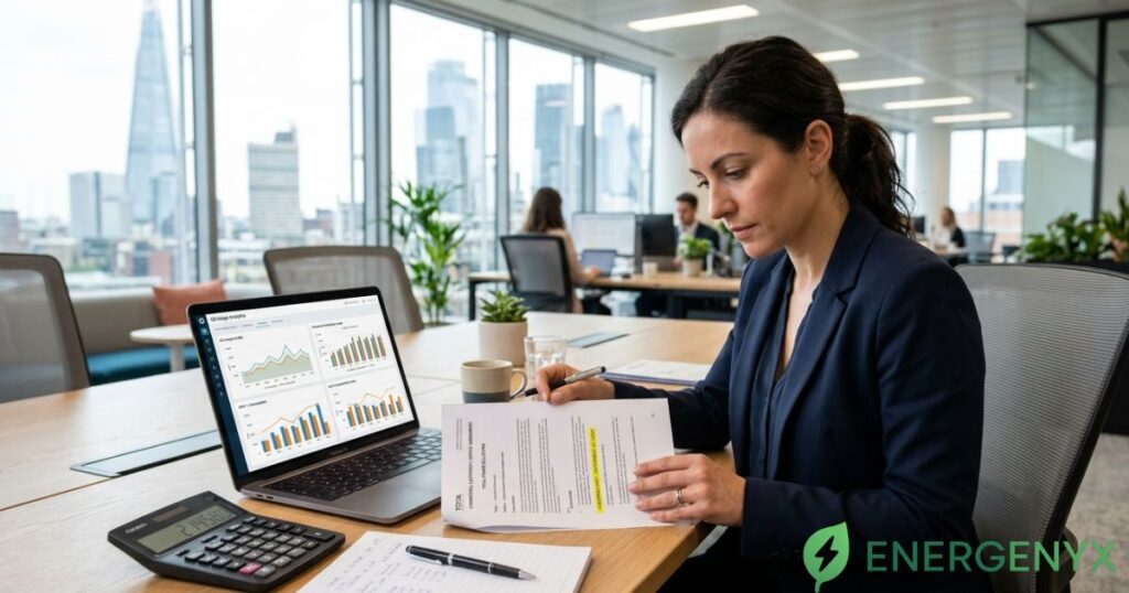 Business electricity contract review before renewal.