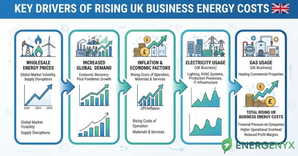 Business energy cost breakdown chart