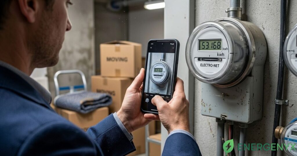 Taking opening business energy meter readings