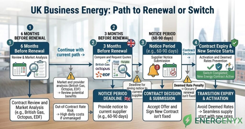Business energy renewal options