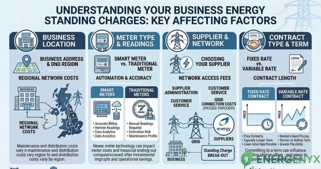 Business owner comparing standing charges on energy bills