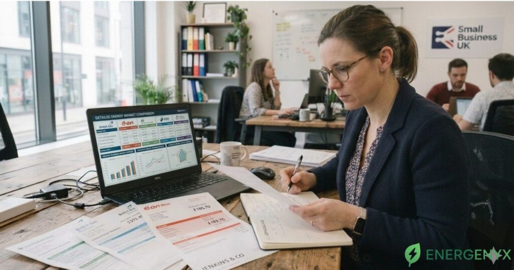 Comparing UK business energy suppliers
