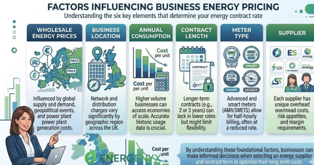 Factors affecting business energy unit rates