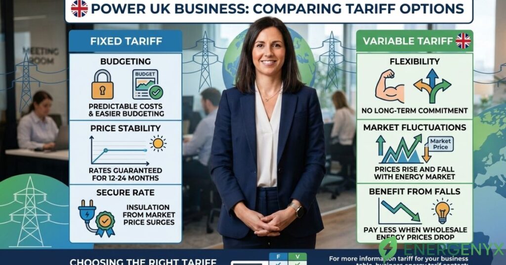 Comparison between fixed and variable business energy tariffs