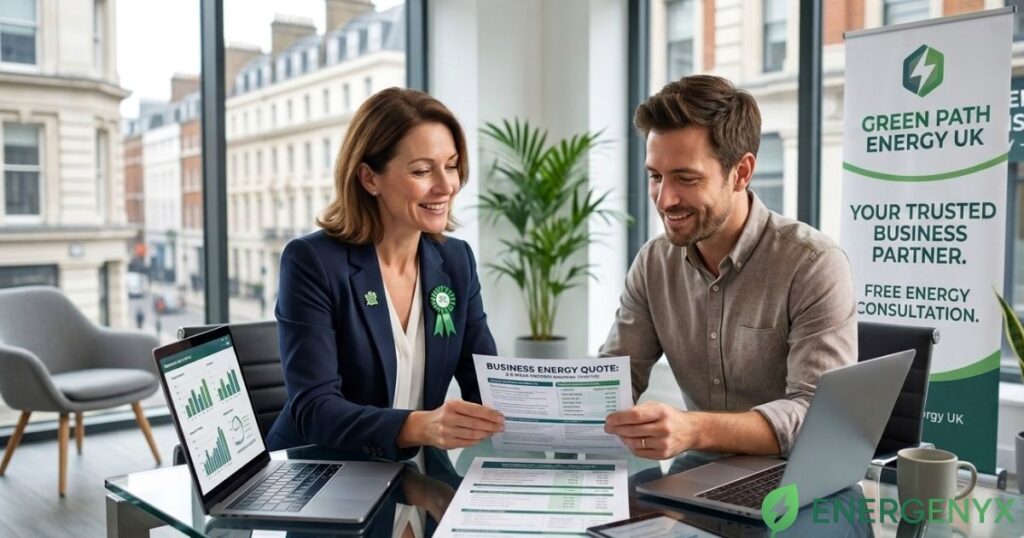 Business owner requesting a free business energy quote