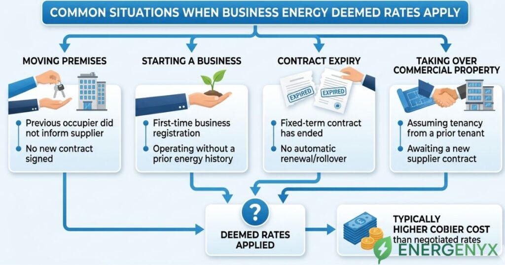When business energy deemed rates apply