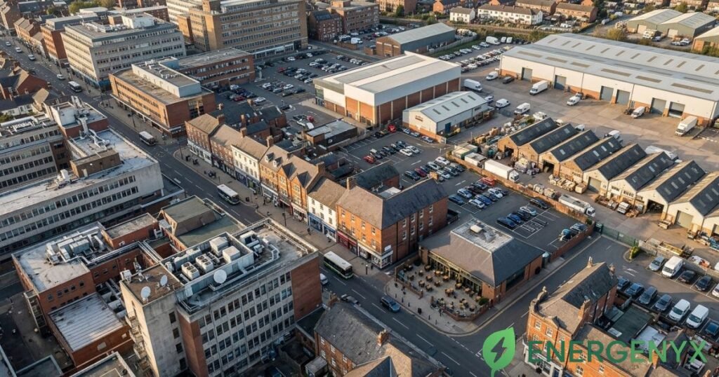 Different commercial environments with varying electricity requirements