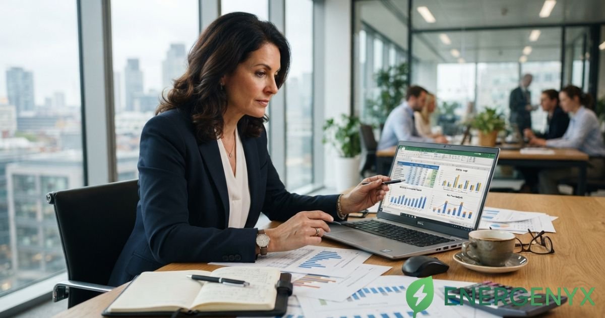 Business owner reviewing business energy procurement options in the UK.