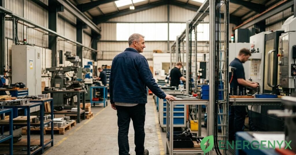 Business comparing electricity contracts to reduce energy costs
