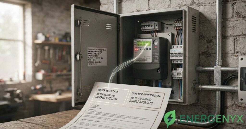 Difference between a business electricity meter number and MPAN