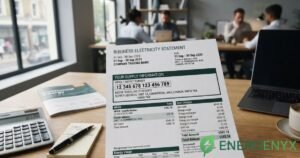 Business electricity bill showing an MPAN supply number