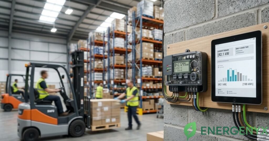 Business electricity consumption being monitored using smart meter data