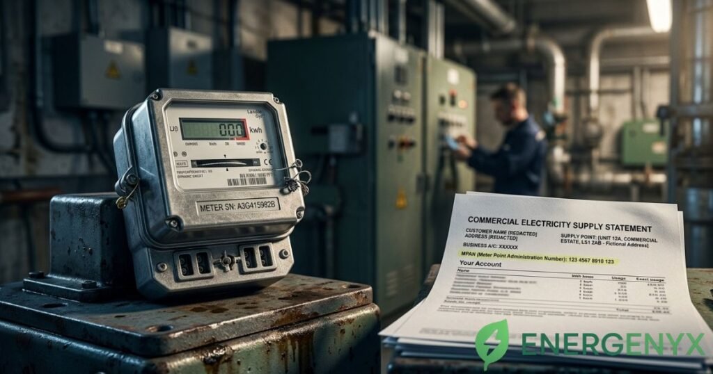 Difference between a business electricity MPAN and meter serial number